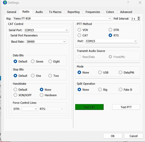 Ft818nd settings wsjtx 12052022