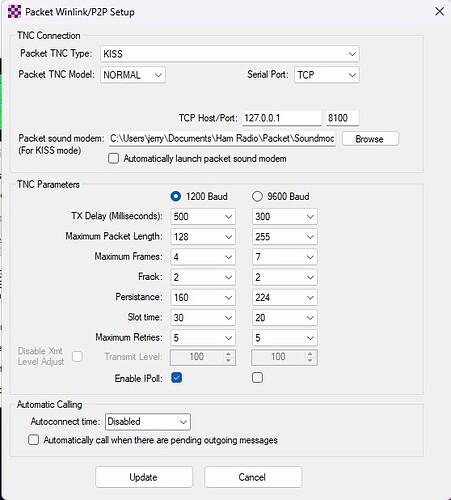 Yaesu FTM300D Packet Winlink Settings 10Dec24