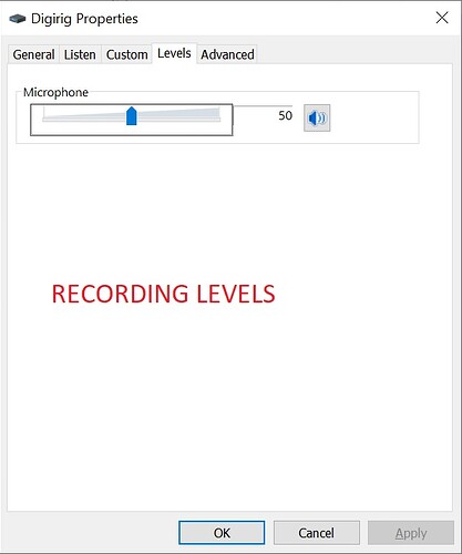 Windows Recording Levels