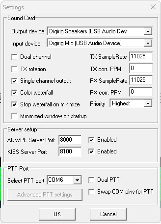 Yaesu FTM300D SoundModem Device Settings 10Dec24